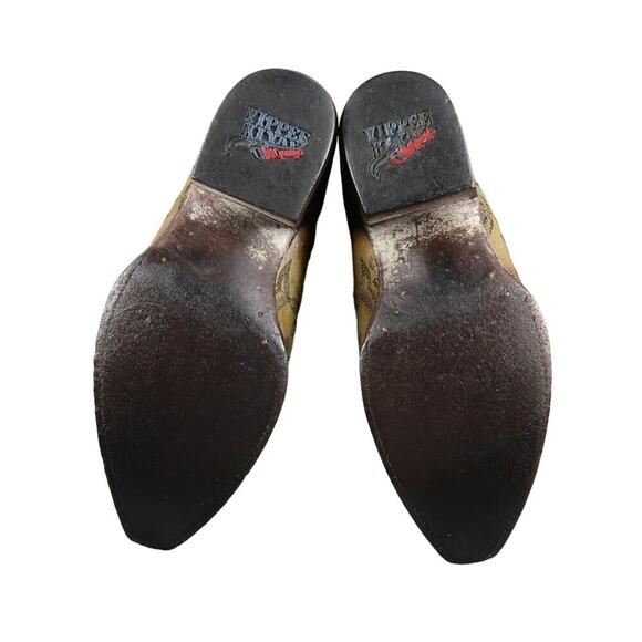 Old Gringo Boots Women 7 Western Floral Embroidered Yippee KiYay Leather Cowgirl - Picture 14 of 16